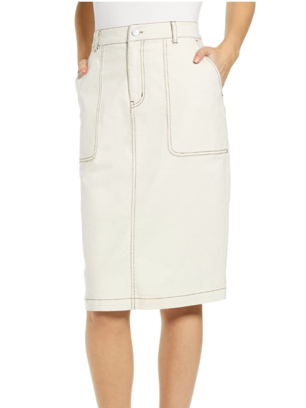 Utility denim skirt
